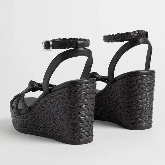 Torrid Black Wedge Sandals - Picture 3 of 10